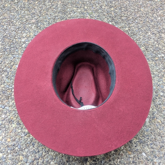 Idyllwind Burgundy Wool Hat w/ Velvet Ribbon